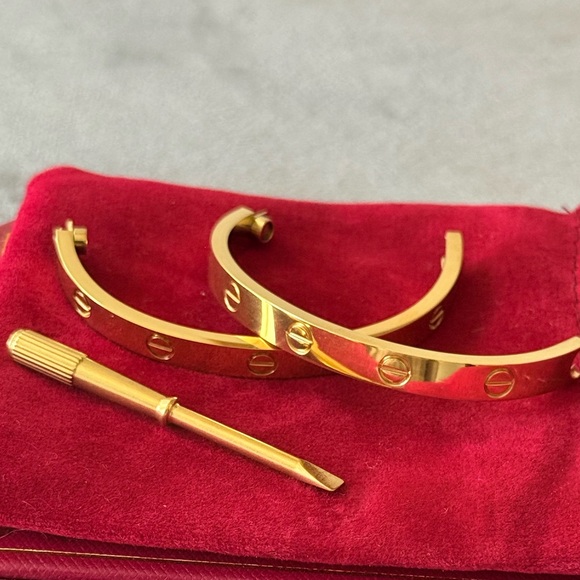 🌟New Screwdriver stainless steel Gold Plated Love Bracelet Bangle - Picture 8 of 15